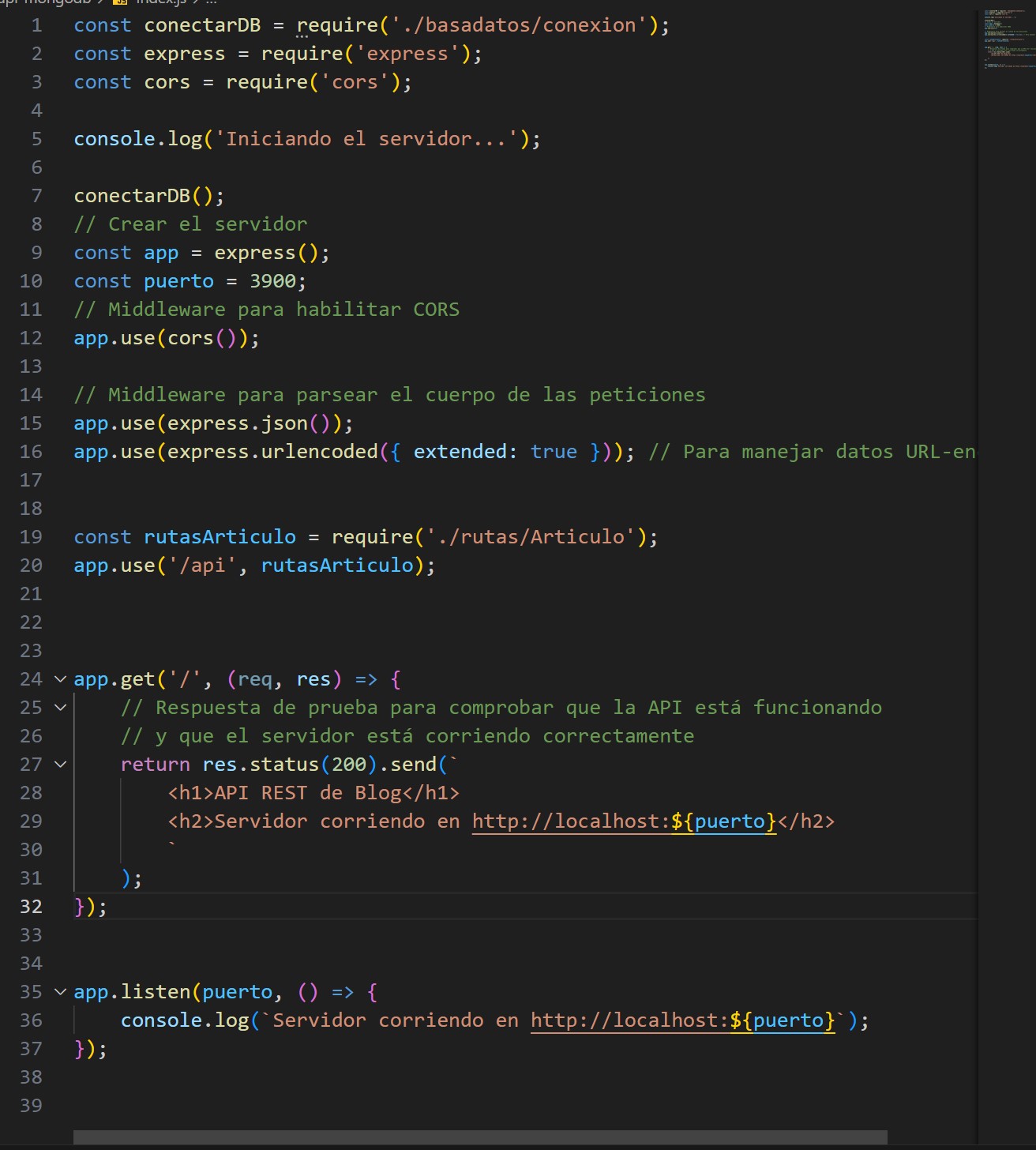 Imagen del proyecto Backend RESTful para Blog con Node.js, Express y MongoDB