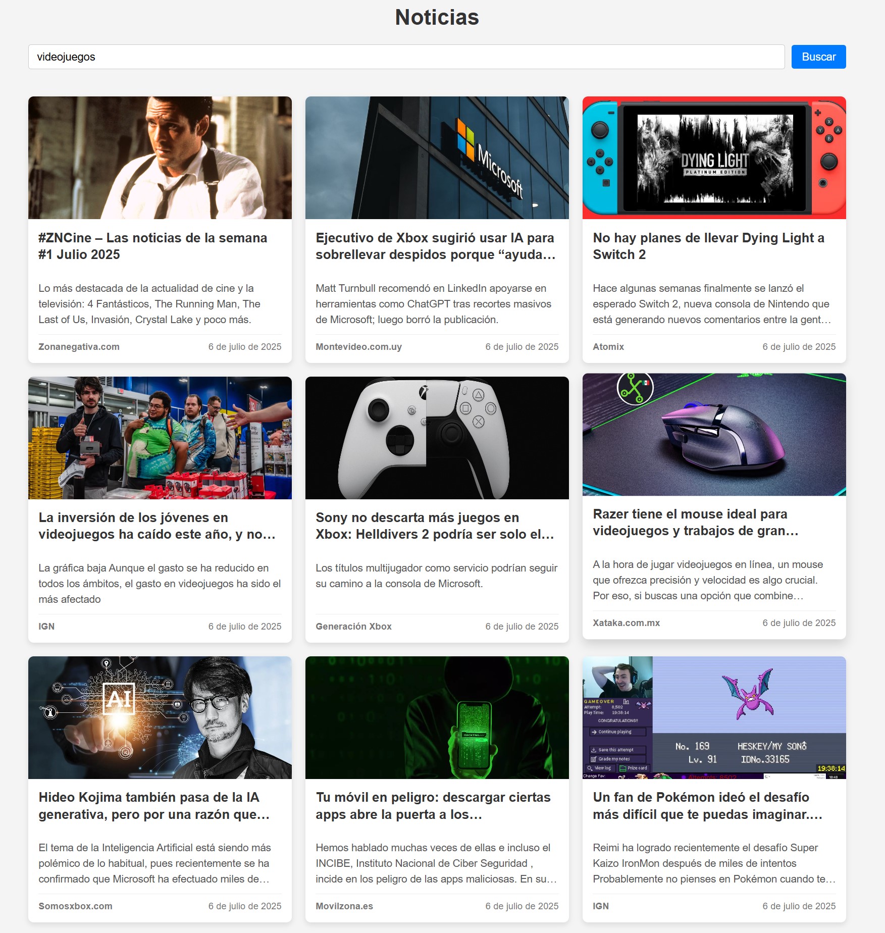 Imagen del proyecto Buscador de Noticias Personalizado